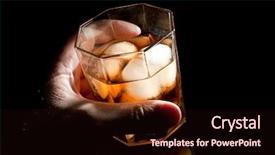  Presentation with alcoholic - PPT layouts enhanced with gold whiskey on the rocks background and a wine colored foreground