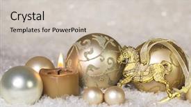  Presentation with christmas advent - Presentation design having gold with horse and one background and a soft green colored foreground