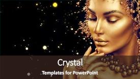  Presentation with black woman - Theme with gold woman skin beauty fashion background and a wine colored foreground