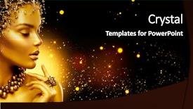  Presentation with gold black - PPT layouts with gold woman skin beauty fashion background and a black colored foreground