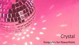  Presentation with 70s - Cool new slide set with gold yellow disco ball backdrop and a coral colored foreground