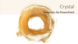  Presentation with gold glitter - Presentation theme featuring gold-yellow-glitter-brushstroke-painting background and a blonde colored foreground