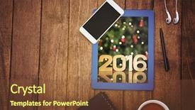  Presentation with black and gold christmas - Colorful PPT theme enhanced with golden 2016 against illuminated christmas backdrop and a tawny brown colored foreground