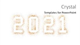  Presentation with golden numbers - Amazing presentation theme having golden-2021-numbers-made backdrop and a white colored foreground