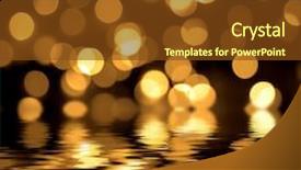  Presentation with gold bokeh - Presentation consisting of golden abstract - gold spots bokeh background reflected background and a tawny brown colored foreground