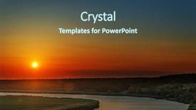  Presentation with good - Amazing presentation having golden abstract - good sunset over river backdrop and a ocean colored foreground