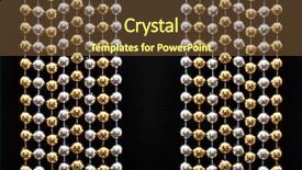  Presentation with royal luxury gold and silver - Audience pleasing PPT layouts consisting of golden and silver decorative beads backdrop and a tawny brown colored foreground
