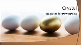  Presentation with holidays - Slide deck enhanced with golden and white easter egg background and a white colored foreground