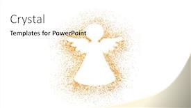  Presentation with glitter - Colorful presentation theme enhanced with golden-angel-shape-made backdrop and a white colored foreground