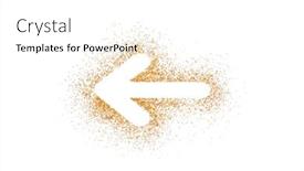  Presentation with glitter - Presentation featuring golden-arrow-shape-made background and a white colored foreground