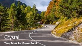  Presentation with landon the mountain road - PPT theme having golden-autumn-in-slovenia-magnificent background and a gray colored foreground
