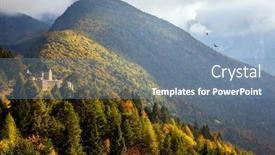  Presentation with forests - Slides featuring golden-autumn-in-slovenia-magnificent background and a seafoam green colored foreground