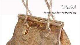  Presentation with clipping - Colorful theme enhanced with golden-bag-isolated-with-clipping backdrop and a white colored foreground