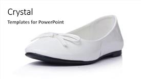  Presentation with ballet - Amazing slide set having golden ballet shoes isolated on white backdrop and a white colored foreground