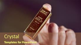  Presentation with man heart attact hand hold - Presentation theme with golden-bar-on-the-man background and a tawny brown colored foreground