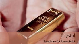  Presentation with bar - Slides with golden-bar-on-the-man background and a coral colored foreground