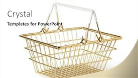  Presentation with golden - PPT layouts having golden-basket-isolated-on-white background and a white colored foreground
