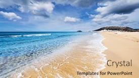  Presentation with best - Presentation theme featuring golden-beach-the-best-beach background and a lemonade colored foreground