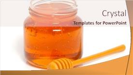  Presentation with honey bee - Presentation theme featuring golden-bee-honey background and a lemonade colored foreground