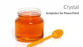  Presentation with honey bee - Presentation consisting of golden-bee-honey background and a white colored foreground