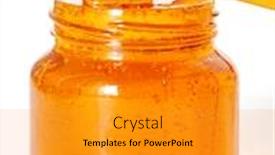  Presentation with honey bee - Colorful presentation enhanced with golden-bee-honey backdrop and a gold colored foreground