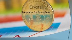  Presentation with money bitcoin - Presentation enhanced with golden-bitcoin-coin-virtual-money background and a gold colored foreground