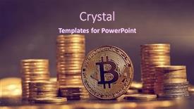 Presentation with crypto - Beautiful slide deck featuring golden-bitcoin-conceptual-image backdrop and a tawny brown colored foreground