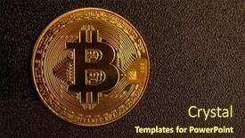  Presentation with crypto - Presentation theme with golden-bitcoin-conceptual-image background and a wine colored foreground
