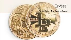  Presentation with bitcoin - Slides with golden-bitcoins-coin-of-cryptocurrency background and a lemonade colored foreground