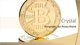  Presentation with bitcoin - Audience pleasing slides consisting of golden-bitcoins-coin-of-cryptocurrency backdrop and a blonde colored foreground