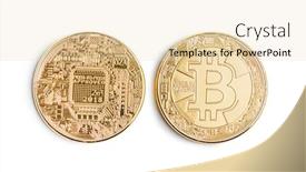  Presentation with bitcoin - Beautiful theme featuring golden-bitcoins-coin-of-cryptocurrency backdrop and a lemonade colored foreground