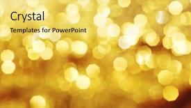  Presentation with gold bokeh - Presentation theme having golden bokeh background close up background and a yellow colored foreground