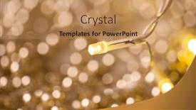  Presentation with golden lights - Presentation enhanced with golden-bokeh-christmas-lights-background and a coral colored foreground