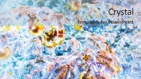  Presentation with golden lights - Amazing slides having photography close up of decorated backdrop and a light blue colored foreground