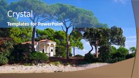  Presentation with forest - Colorful slide deck enhanced with golden-cape-forest-park-zlatni backdrop and a teal colored foreground