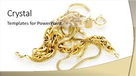  Presentation with golden chain of change - Beautiful presentation featuring golden chain isolated backdrop and a white colored foreground