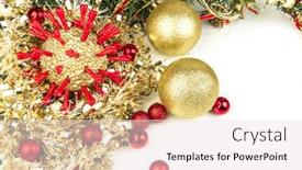  Presentation with protein - Presentation with golden-christams-coronavirus-bauble background and a lemonade colored foreground