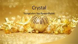  Presentation with ornament - Cool new theme with golden christmas background backdrop and a gold colored foreground