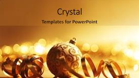  Presentation with abstract gold - PPT layouts with golden christmas ball background background and a gold colored foreground