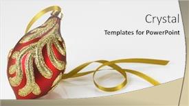  Presentation with golden christmas - Presentation theme consisting of golden christmas bauble hanging on white background background and a white colored foreground