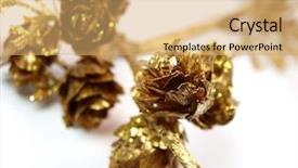  Presentation with golden christmas - Audience pleasing presentation consisting of golden christmas branch backdrop and a yellow colored foreground