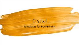  Presentation with brush stroke - Presentation theme featuring golden christmas brush stroke paint background and a gold colored foreground