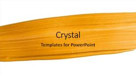  Presentation with brush stroke - PPT theme featuring golden christmas brush stroke paint background and a gold colored foreground