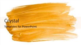  Presentation with brush stroke - Theme consisting of golden christmas brush stroke paint background and a gold colored foreground
