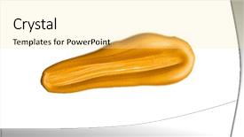  Presentation with brush stroke - PPT theme consisting of golden christmas brush stroke paint background and a  colored foreground