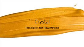  Presentation with brush stroke - Colorful PPT theme enhanced with golden christmas brush stroke paint backdrop and a gold colored foreground