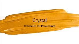  Presentation with brush stroke - PPT theme featuring golden christmas brush stroke paint background and a gold colored foreground