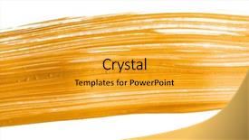  Presentation with brush stroke - PPT theme with golden christmas brush stroke paint background and a gold colored foreground
