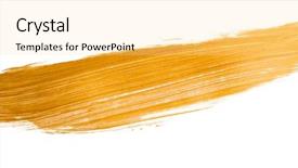  Presentation with brush stroke - Beautiful theme featuring golden christmas brush stroke paint backdrop and a blonde colored foreground