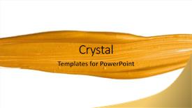  Presentation with brush stroke - PPT theme with golden christmas brush stroke paint background and a gold colored foreground